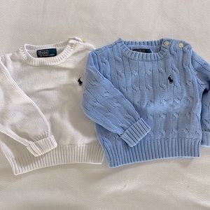 Bundle Set Ralph Lauren Baby Cable Sweaters size 12M